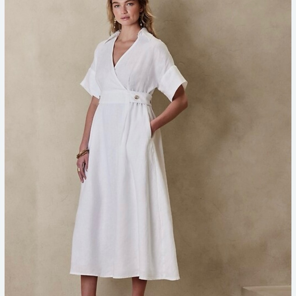 Elegant White Wrap Dress